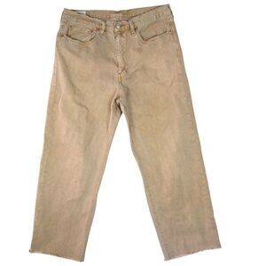 Levis JEANS MEN 34x34 PREMIUM Stay LOOSE HEMP COTTON BLEND TAN Straight Leg LOGO